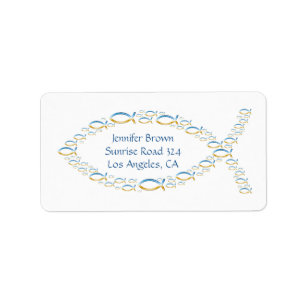 Christian Fish Address Label