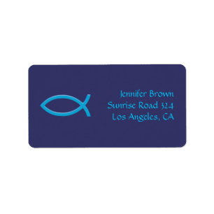 Christian Fish Address Label