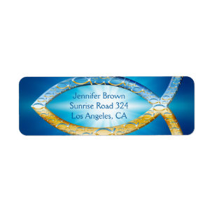 Christian Fish Address Label Return Address Label