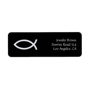 Christian Fish Address Label Return Address Label