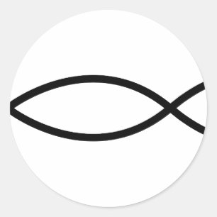 Christian Fish Classic Round Sticker