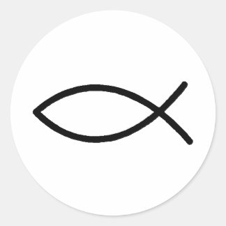 Christian Fish Classic Round Sticker