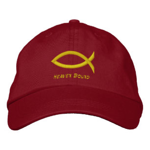 Christian Fish Embroidered Baseball Cap