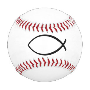 Christian Fish (Ichthys) Symbol Baseball