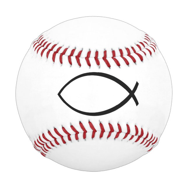 Christian Fish (Ichthys) Symbol Baseball (Front)