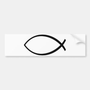 Christian Fish (Ichthys) Symbol Bumper Sticker