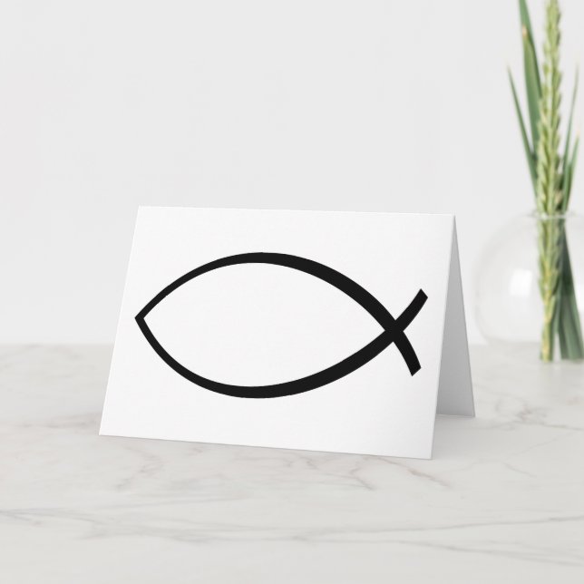 Christian Fish (Ichthys) Symbol Card (Front)