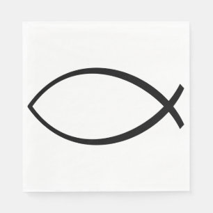 Christian Fish (Ichthys) Symbol Napkin