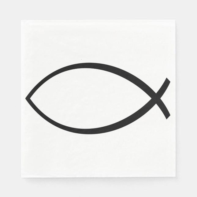 Christian Fish (Ichthys) Symbol Napkin (Front)