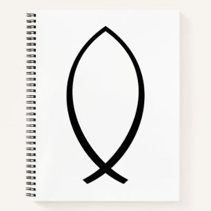Christian Fish (Ichthys) Symbol Notebook