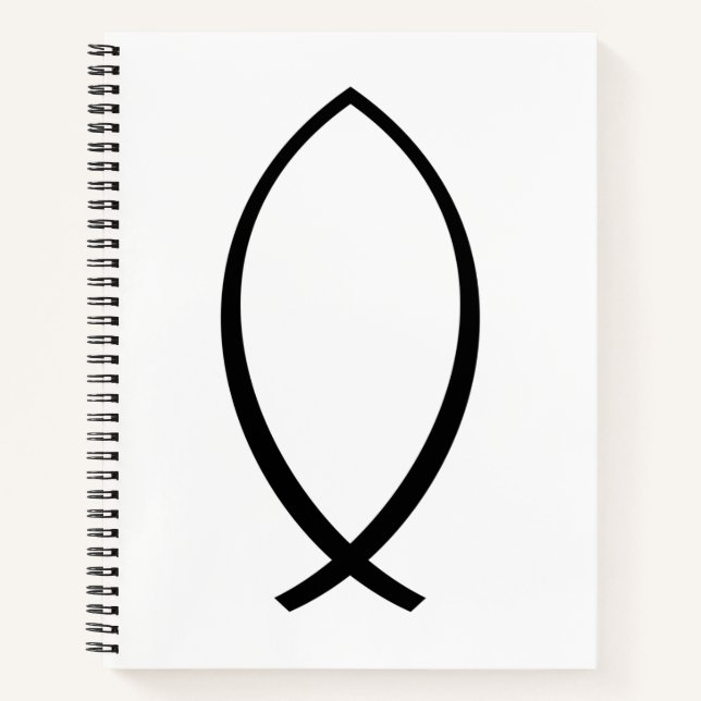 Christian Fish (Ichthys) Symbol Notebook (Front)