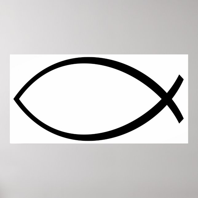 Christian Fish (Ichthys) Symbol Poster (Front)