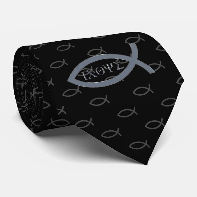 Christian Fish | Ichthys Tie (Rolled)