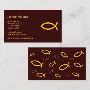 Christian Fish Inspirational Business Card