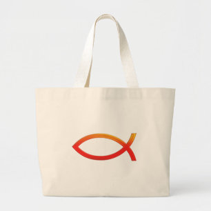 Christian Fish Large Tote Bag