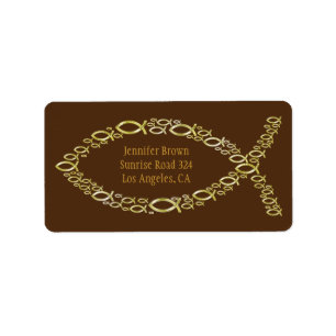 Christian Fish   Religion Community Label