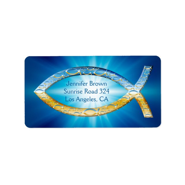 Christian Fish | share your Faith Label (Front)