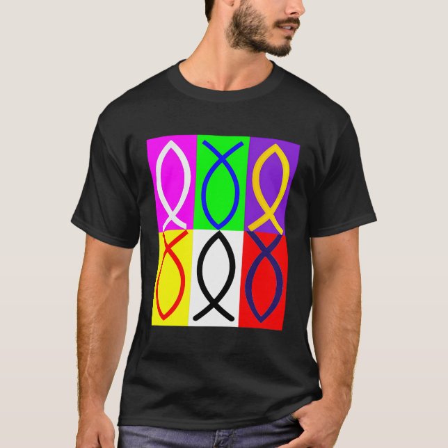 Christian Fish Symbol 2 T-Shirt (Front)
