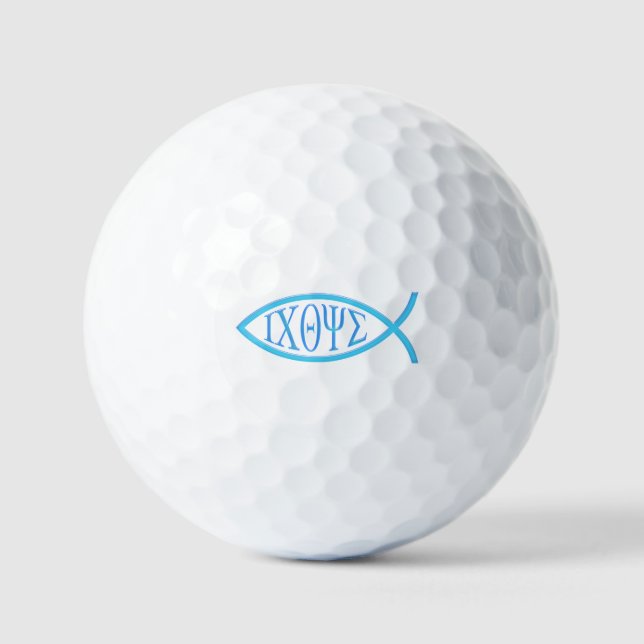 Christian Fish Symbol Golf Balls (Front)