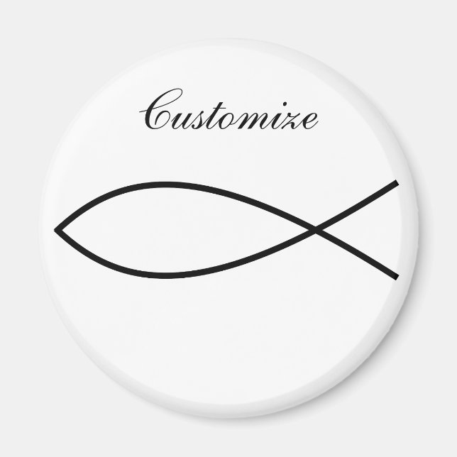 Christian Fish Symbol Ichthys Thunder_Cove Magnet (Front)