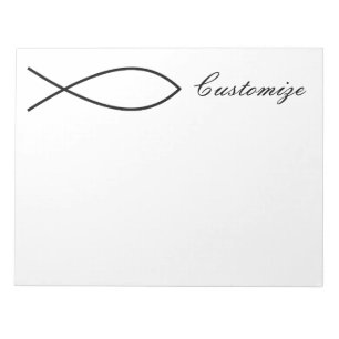 Christian Fish Symbol Ichthys Thunder_Cove Notepad