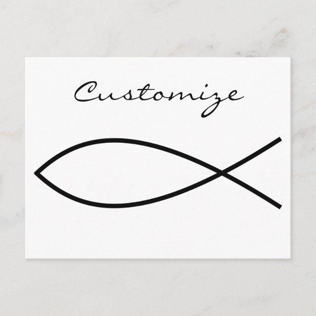 Christian Fish Symbol Ichthys Thunder_Cove Postcard (Front)