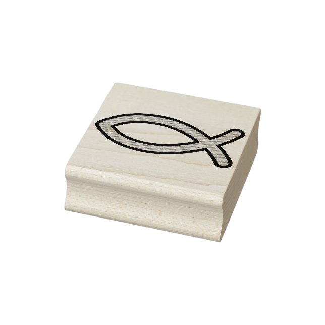 Christian Fish Symbol Rubber Stamp (Stamp)