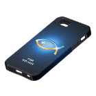 Christian Fish Symbols on blue background