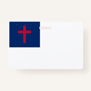 Christian flag Badge ID Badge