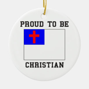 Christian Flag Ceramic Ornament