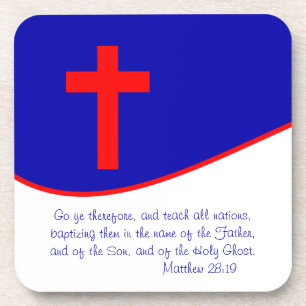 Christian Flag Inspired Coaster