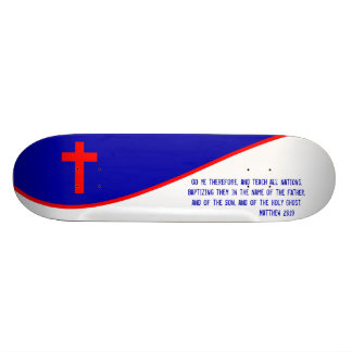 Christian Flag Inspired Skateboard