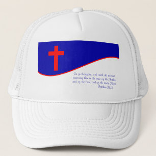 Christian Flag Inspired Trucker Hat