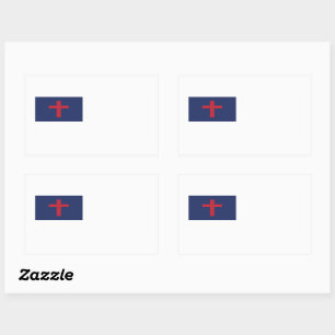 Christian Flag Rectangular Sticker