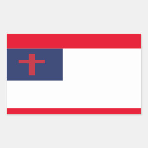 Christian Flag Rectangular Sticker