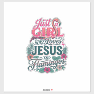 Christian Flamingo Girl Vintage