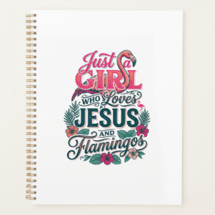 Christian Flamingo Girl Vintage Planner