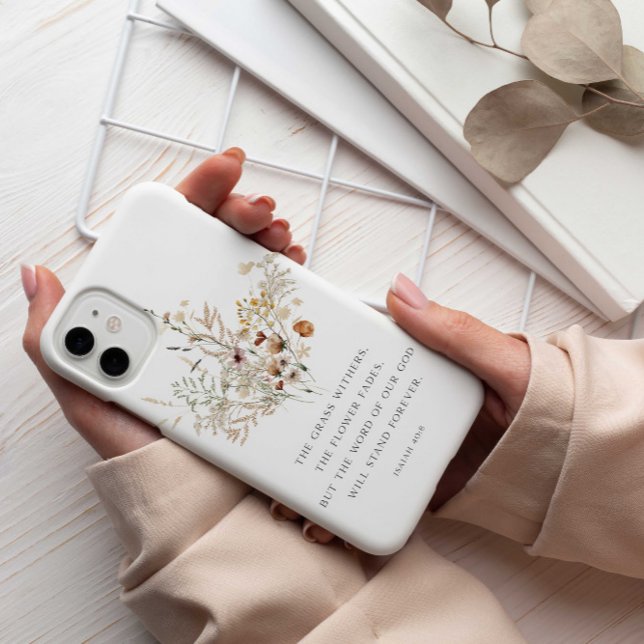Christian Floral Art Isaiah 40:8 Phone Case (Creator Uploaded)