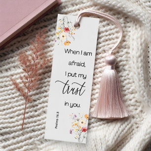 Christian Floral Bible Scripture Bookmark Card