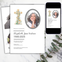 Christian Floral Cross Funeral Photo