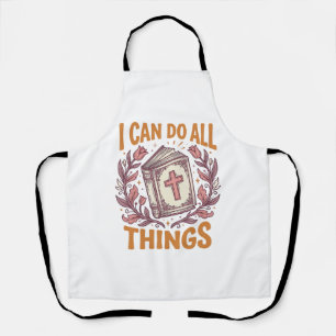 Christian Floral Faith Quote Vintage Shirt Design_ Apron