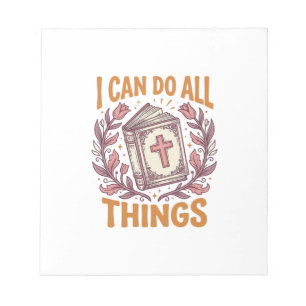 Christian Floral Faith Quote Vintage Shirt Design_ Notepad