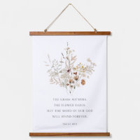 Christian Floral Wall Art Isaiah 40:8