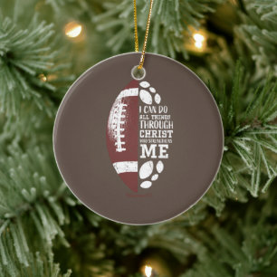 Christian Football Gifts Teen Boys Kids Men Religi Ceramic Ornament