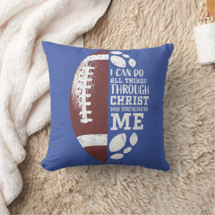 Christian Football Gifts Teen Boys Kids Men Religi Cushion