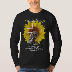 Christian For Women Cross Bible Verse Sunflower T-Shirt