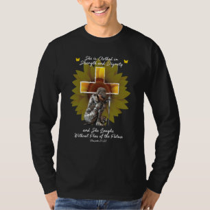 Christian For Women Cross Bible Verse Sunflower T-Shirt