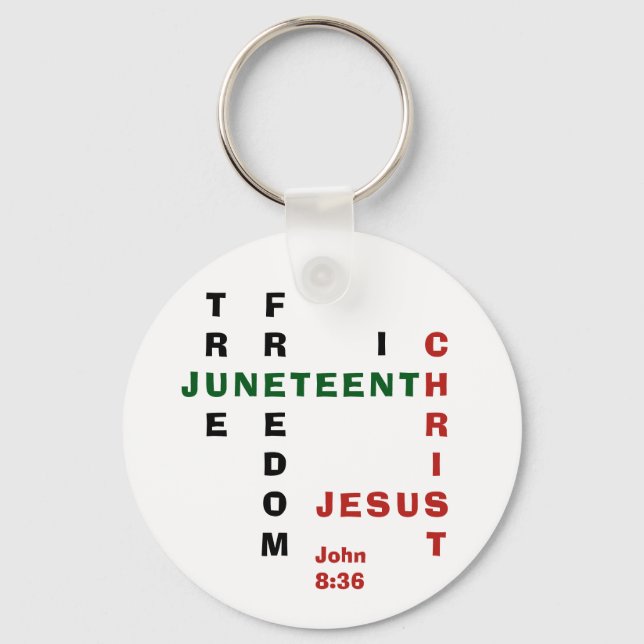 Christian Free in Christ JUNETEENTH Key Ring (Front)