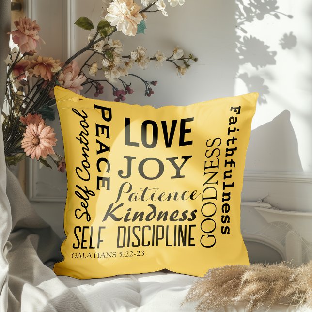 Christian Fruit Of The Spirit, Galatians 5:22-23 Cushion (Creator Uploaded)
