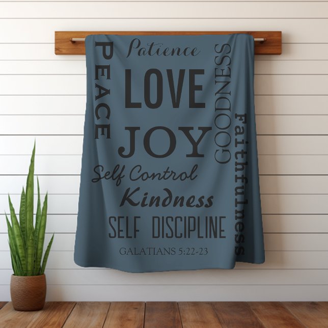 Christian Fruit Of The Spirit, Galatians 5:22-23 Sherpa Blanket (Creator Uploaded)